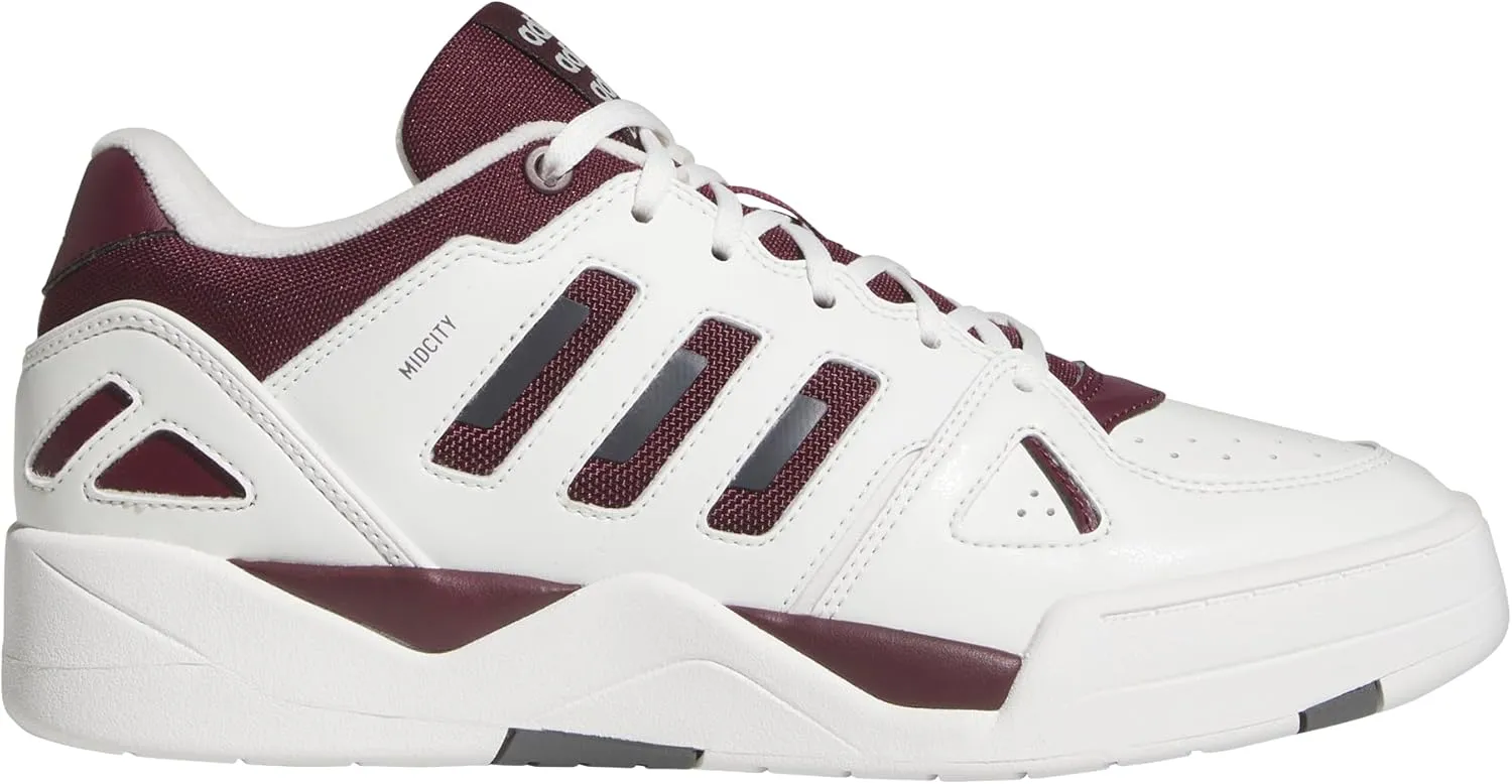 adidas Mens Midcity Low Basketball Sneakers Shoes - White - Size 12 M