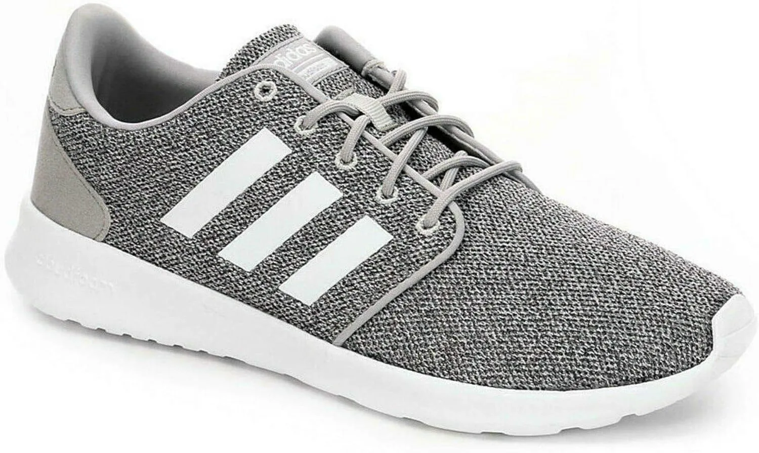 adidas Women's Cloudfoam QT Racer Xpressive-Contemporary Cloudfoam Running Sneakers Shoes (Grey/White, Numeric_6_Point_5)