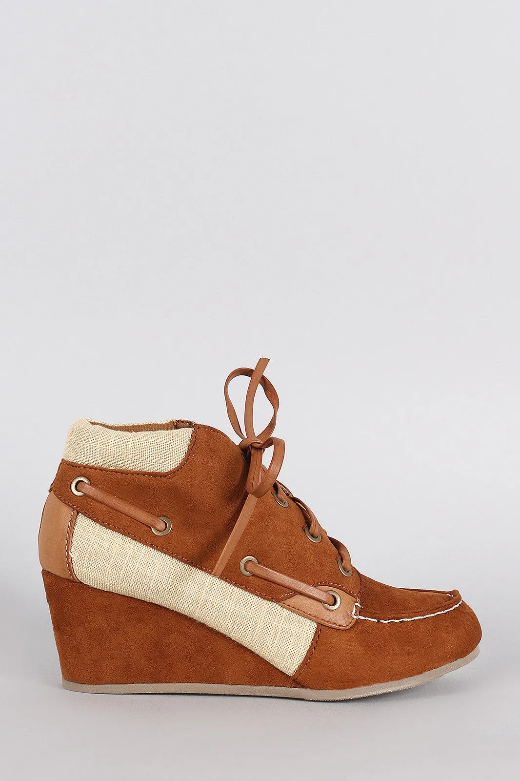 All-in-one solution Boat Suede Bamboo Wedge Booties Happy customers