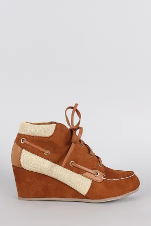 All-in-one solution Boat Suede Bamboo Wedge Booties Happy customers