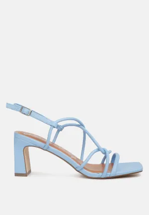 Andrea Knotted Straps Block Heeled Sandals By Ruw