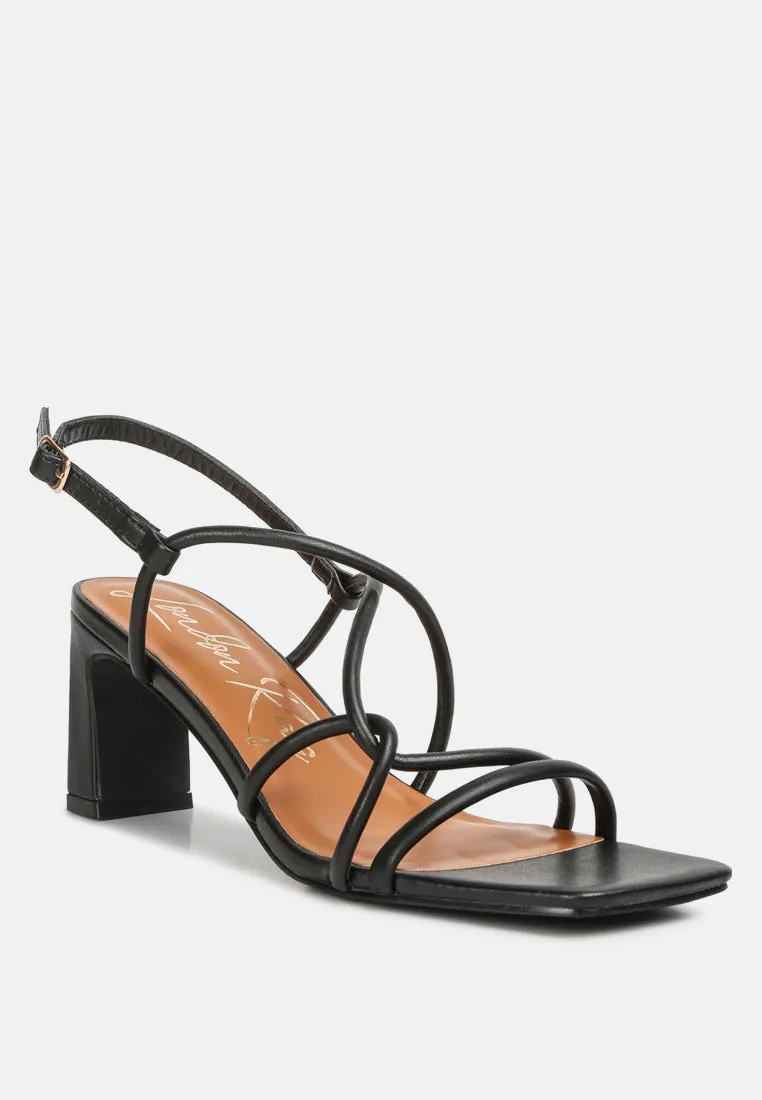 Andrea Knotted Straps Block Heeled Sandals By Ruw