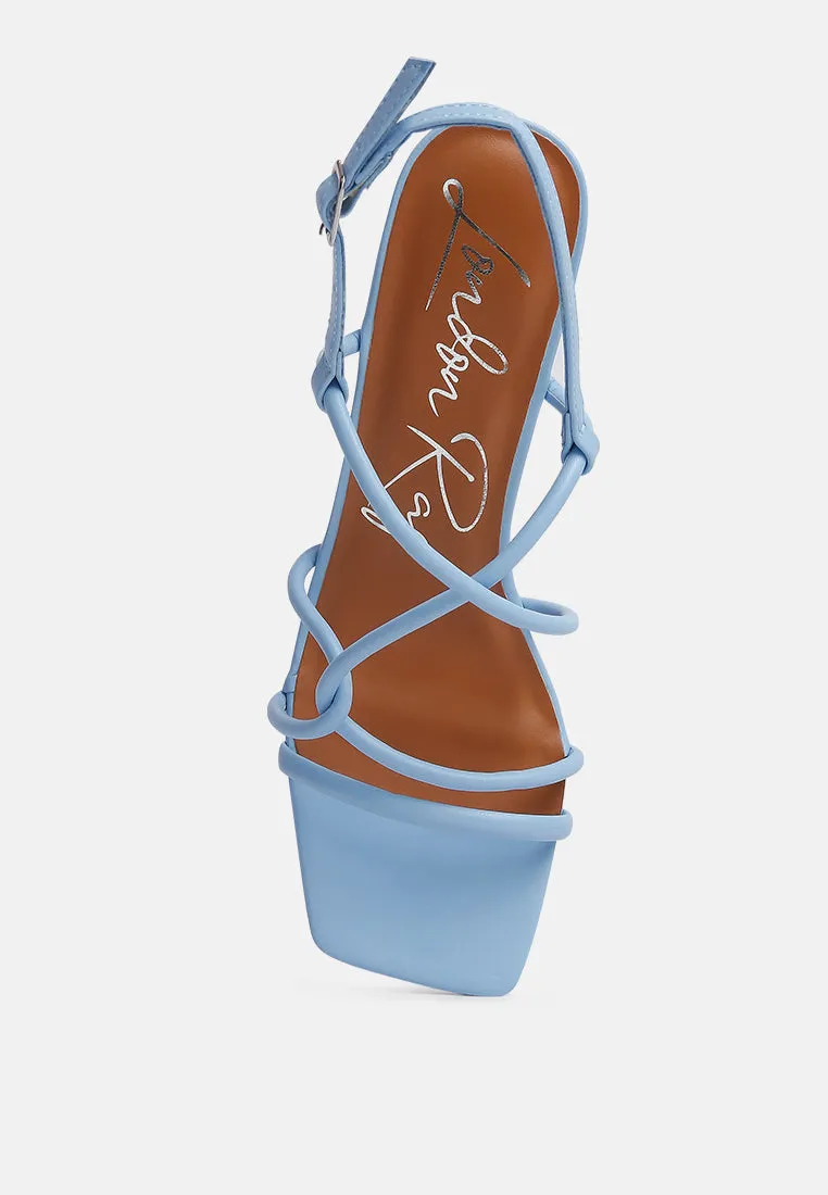 Andrea Knotted Straps Block Heeled Sandals By Ruw