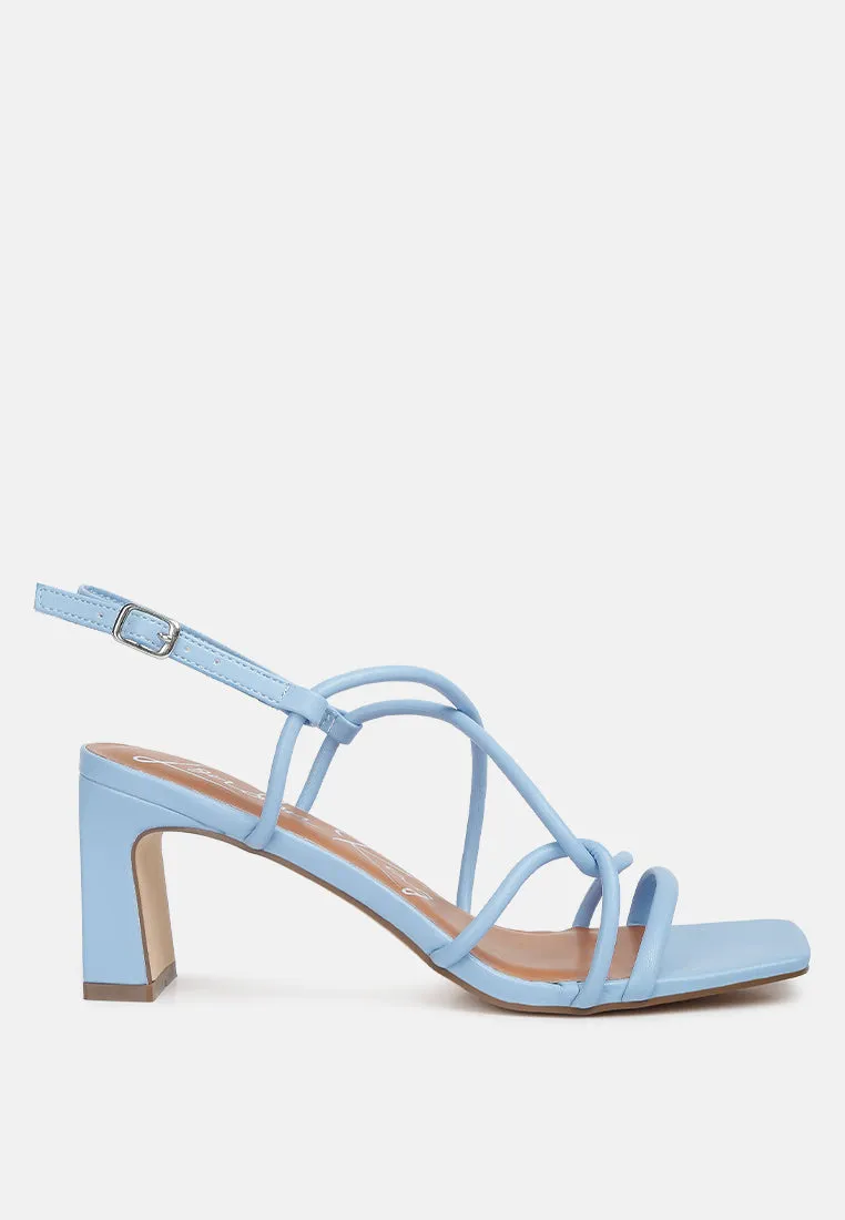 Andrea Knotted Straps Block Heeled Sandals By Ruw
