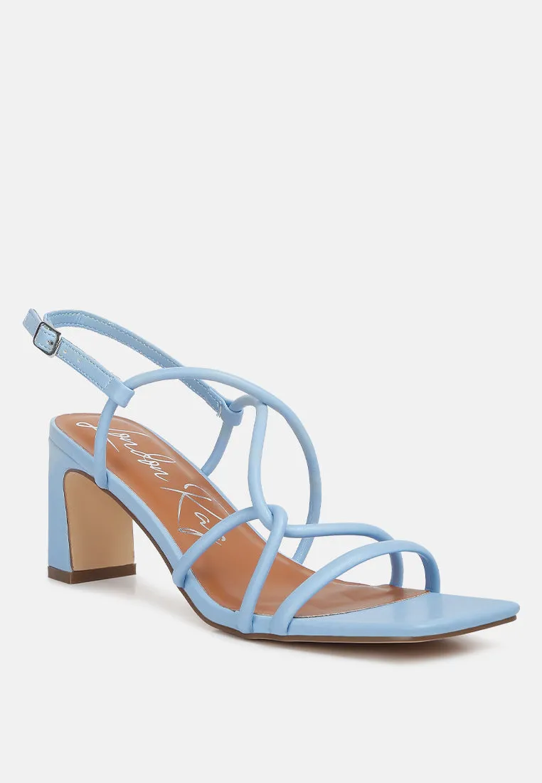 Andrea Knotted Straps Block Heeled Sandals By Ruw