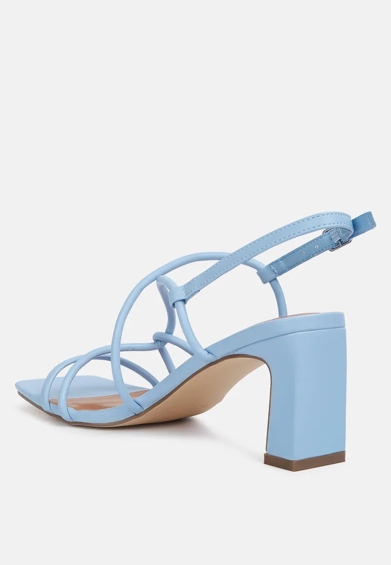 Andrea Knotted Straps Block Heeled Sandals By Ruw