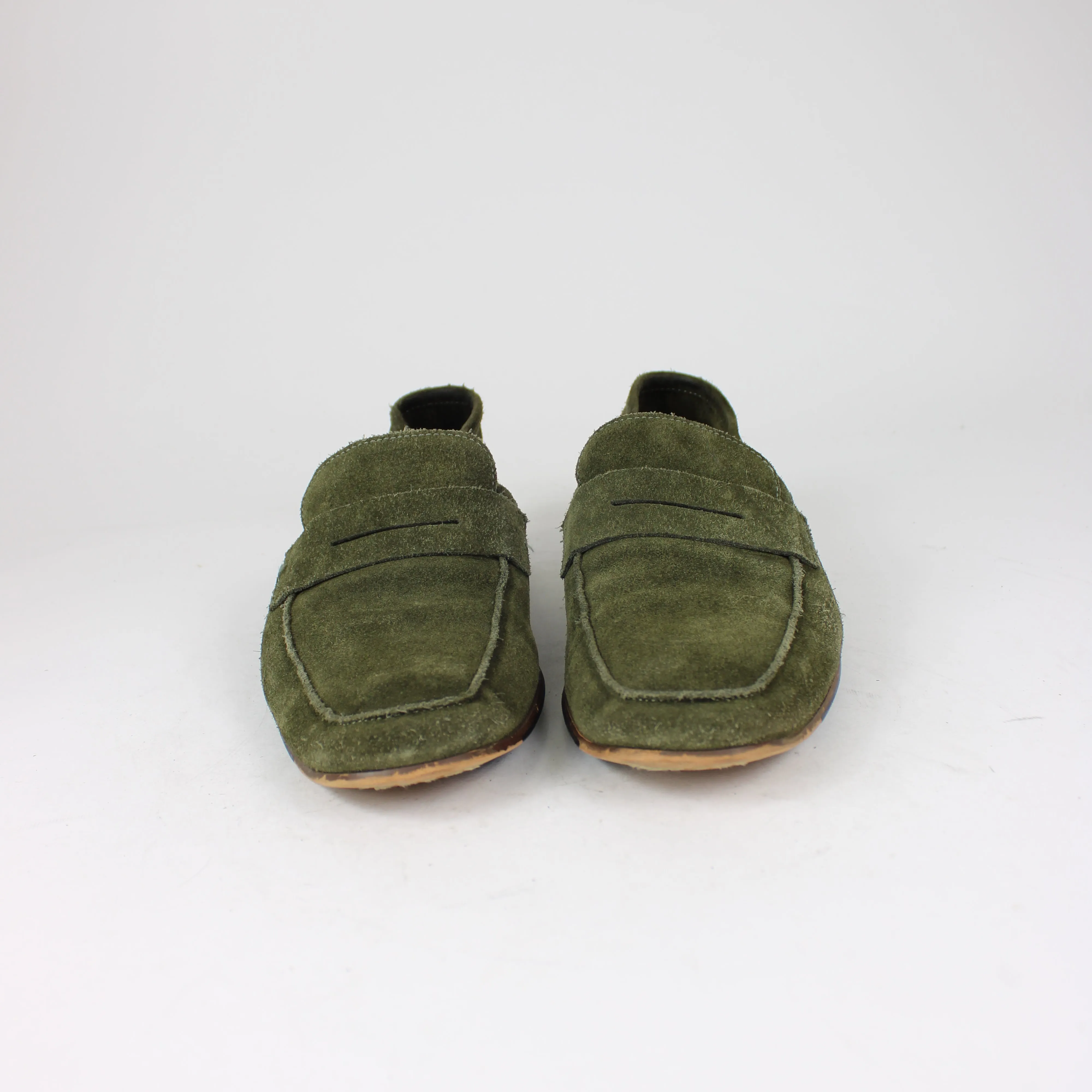 Aquila Green Suede Loafers