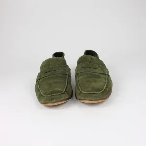 Aquila Green Suede Loafers