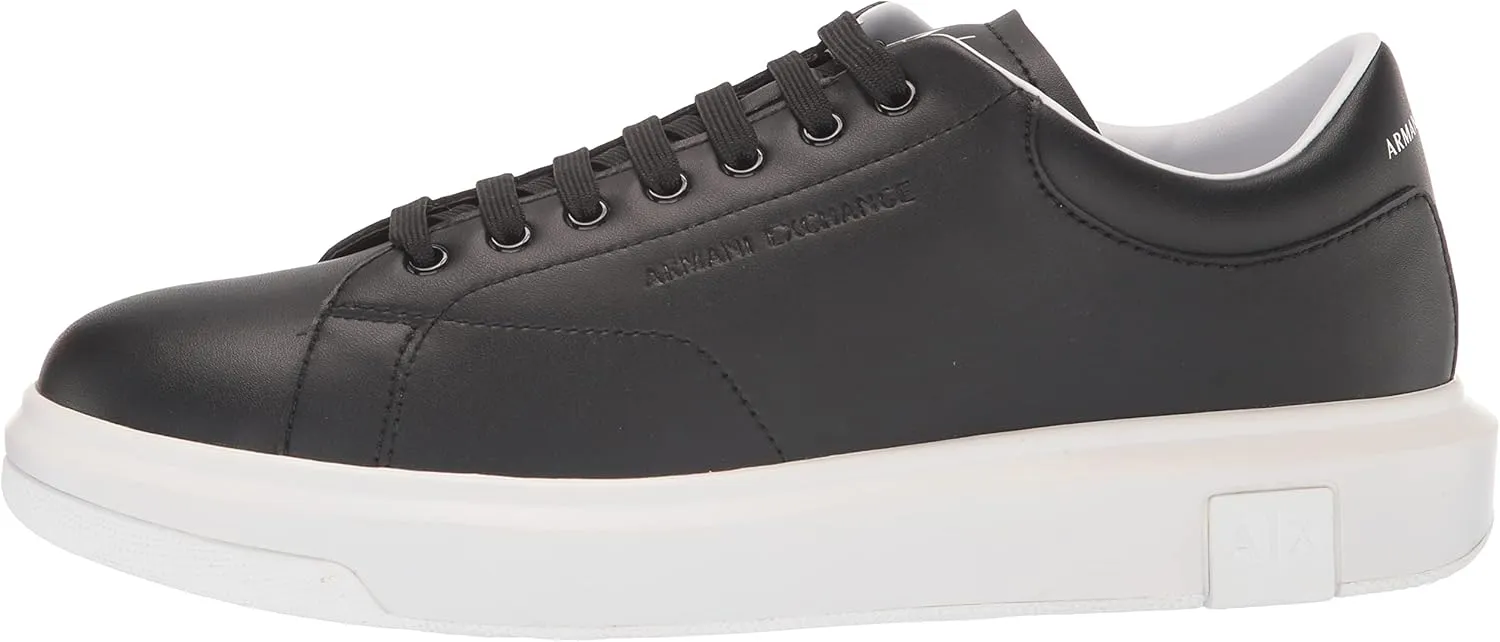 A｜X ARMANI EXCHANGE Men's Thick Sole Leather Sneakers