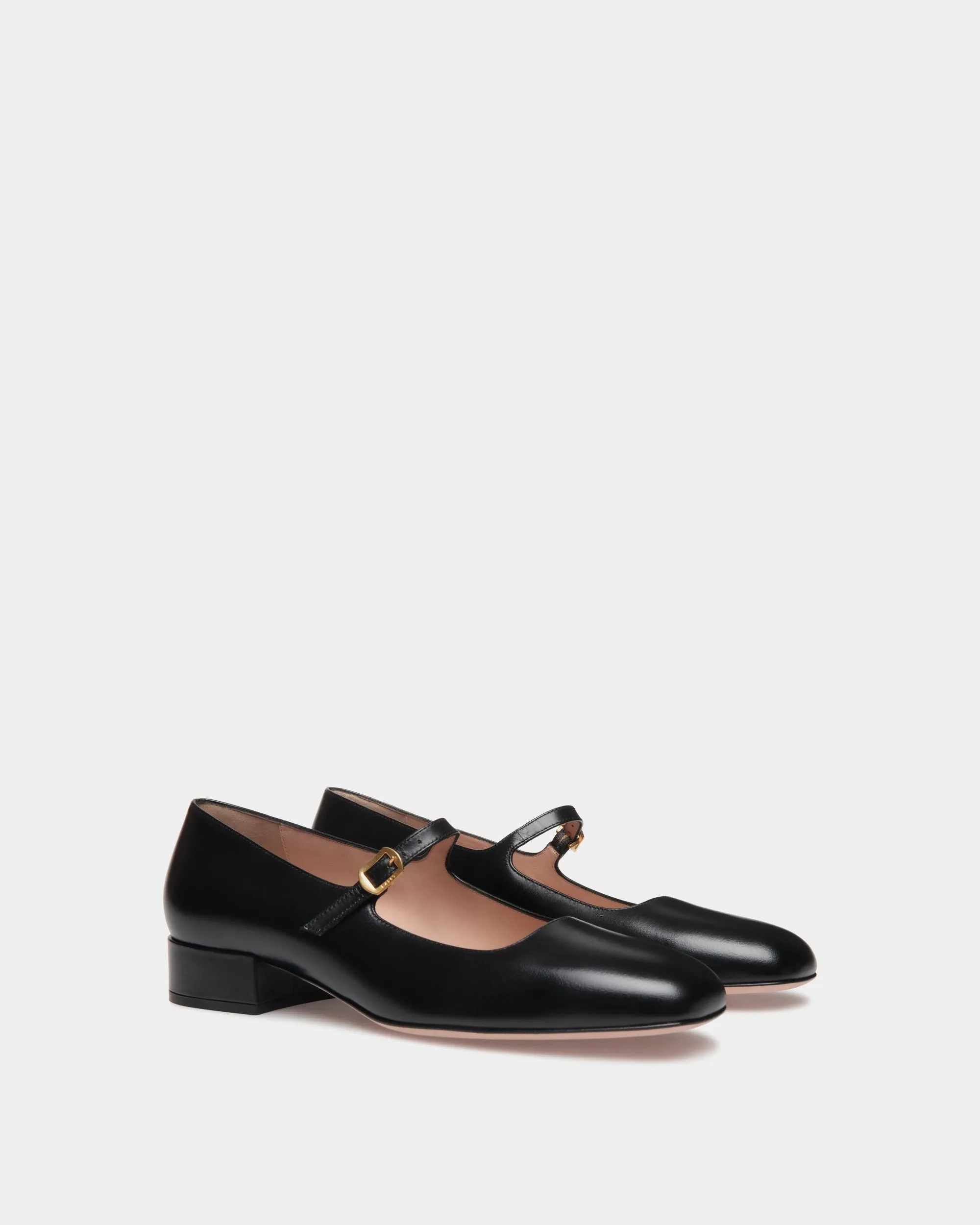Ballyrina Pump in Black Leather