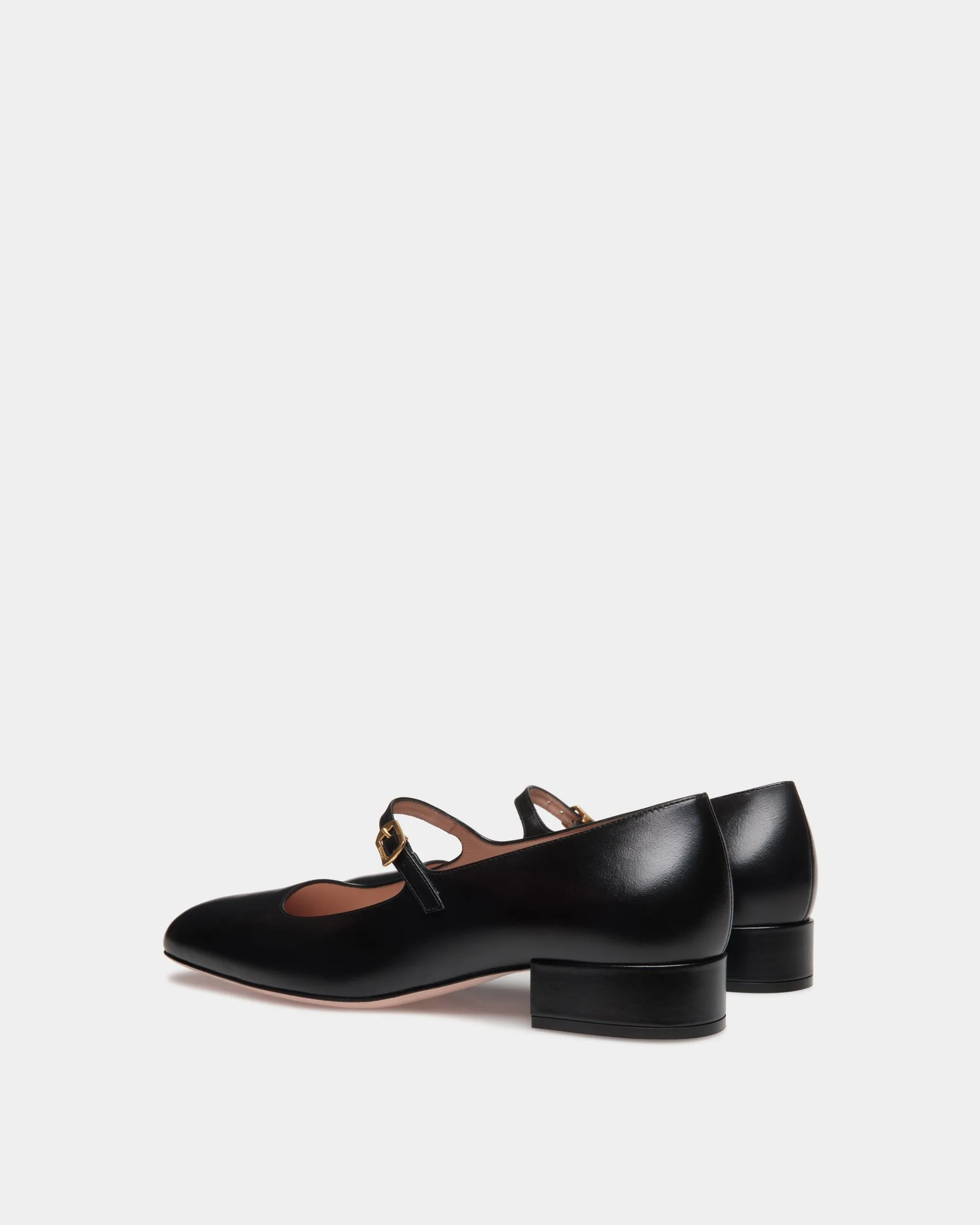 Ballyrina Pump in Black Leather