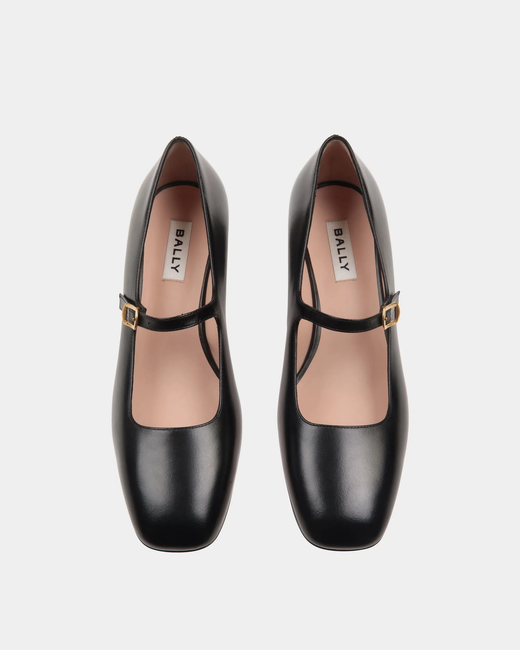 Ballyrina Pump in Black Leather