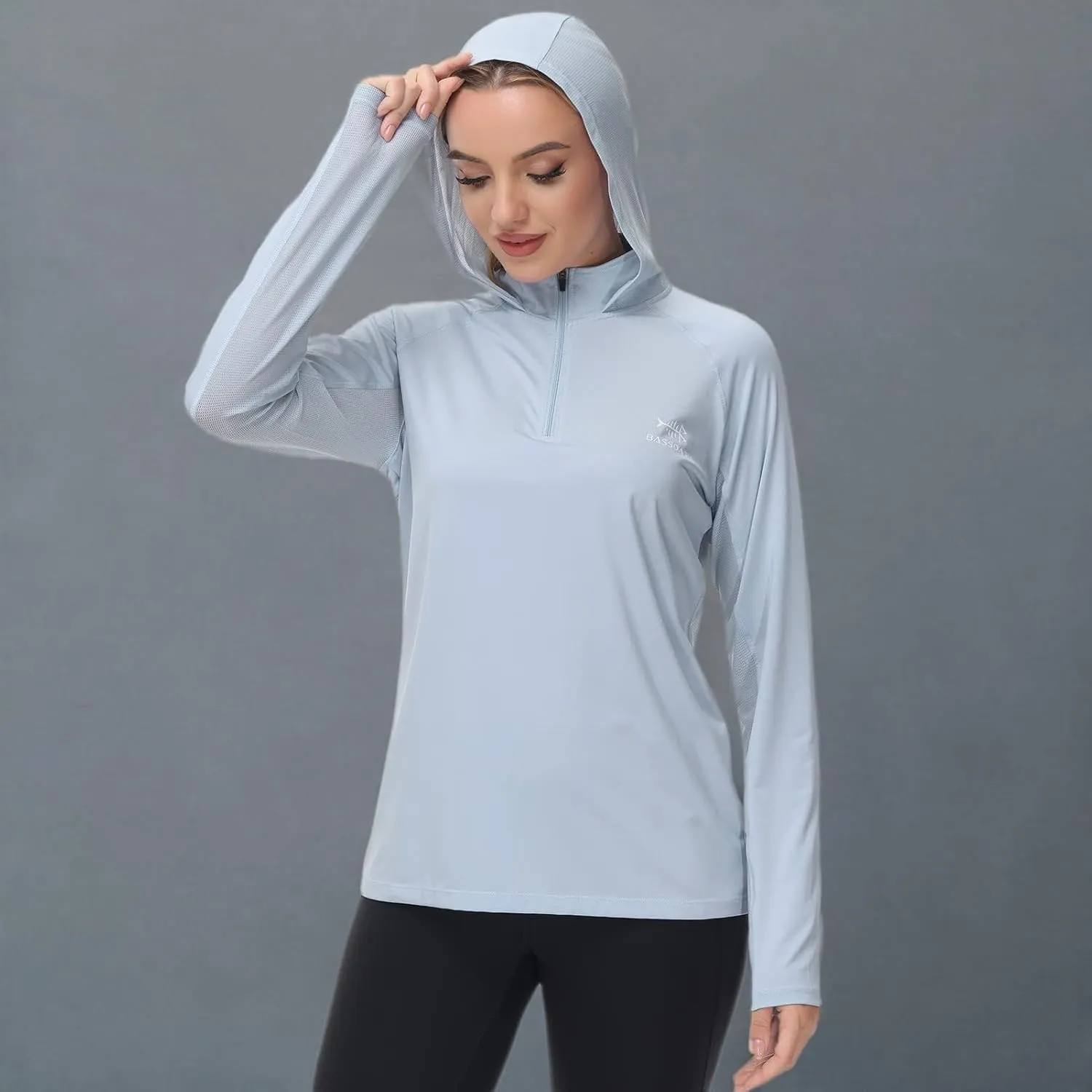 BASSDASH Women’s UPF 50  Performance Hoodie Long Sleeve UV Fishing Hiking Shirt