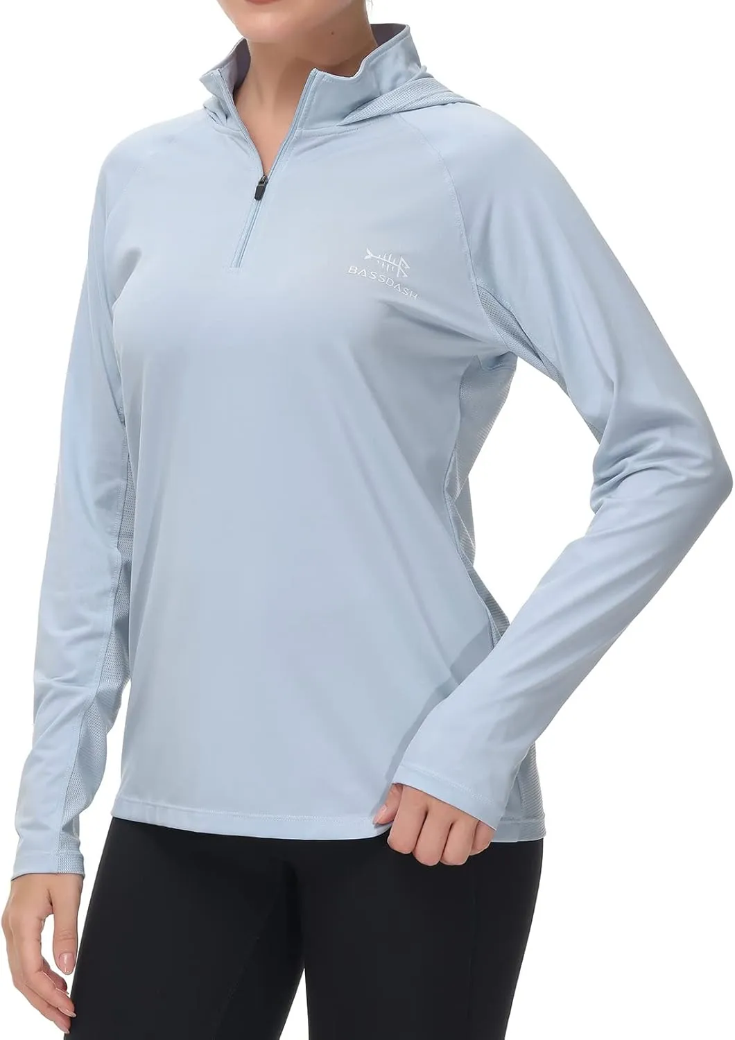 BASSDASH Women’s UPF 50  Performance Hoodie Long Sleeve UV Fishing Hiking Shirt