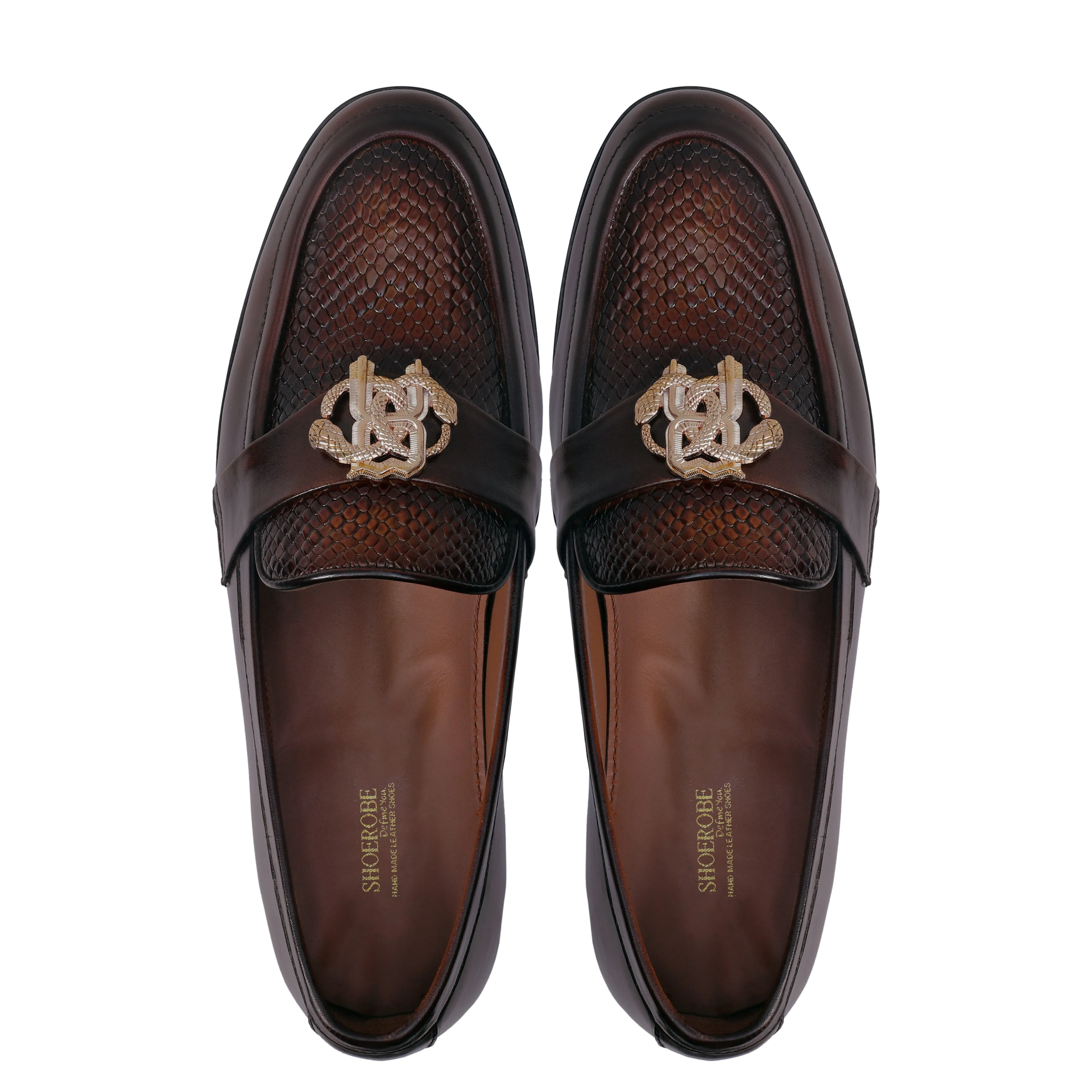 Best Loafers for Men - Buckled Honeycomb Leather Dress Shoes