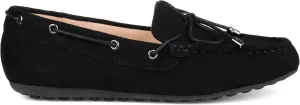 Brinley Co. Womens Thain Comfort-Sole Faux Suede Slip-on Loafers Black, 12 Regular US