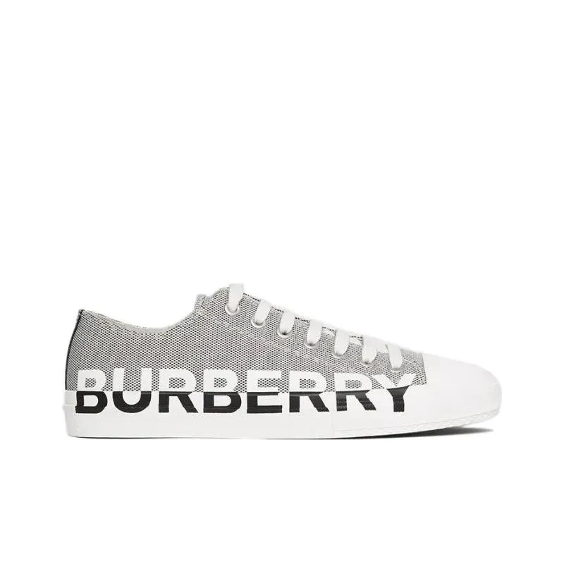 Burberry Logo Print Canvas Sneakers