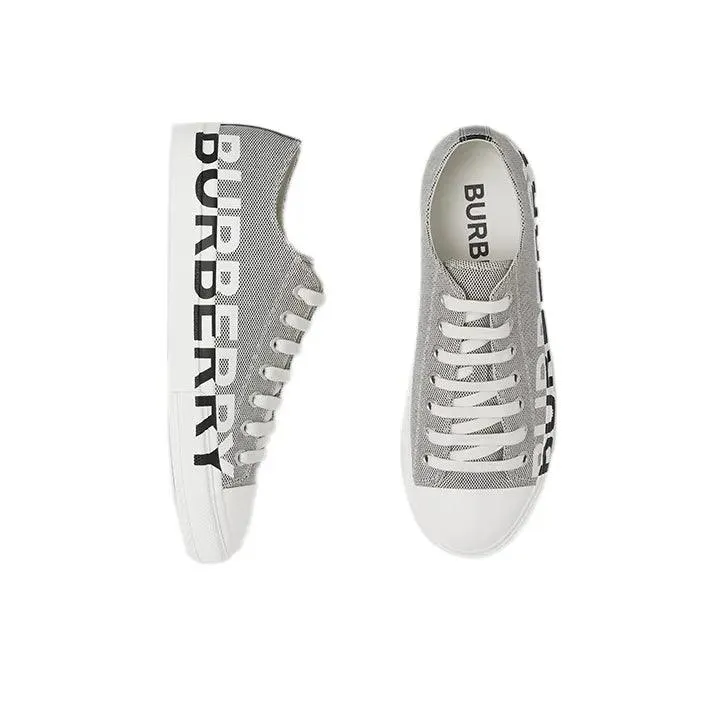 Burberry Logo Print Canvas Sneakers