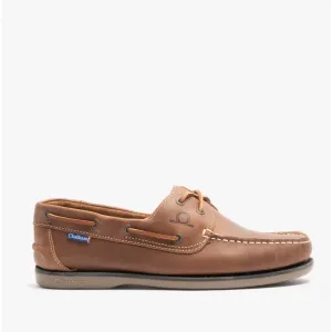 Chatham WHITSTABLE Mens Leather Boat Shoes Tan
