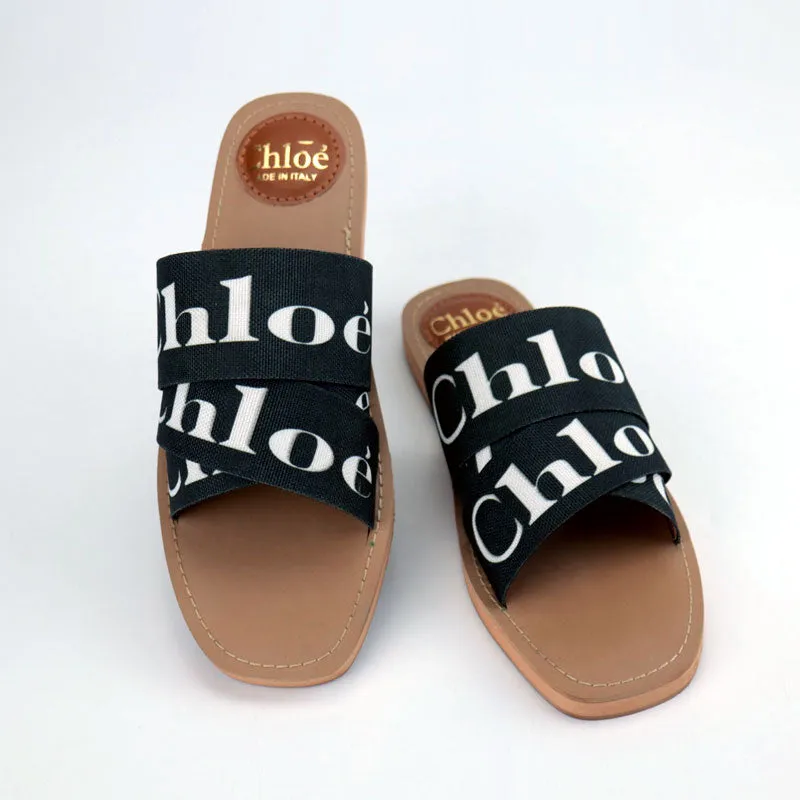 CHL Flat Sandals Criss Cross Woody Slipper Slides -#1006 #22