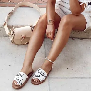 CHL Flat Sandals Criss Cross Woody Slipper Slides -#1006 #22
