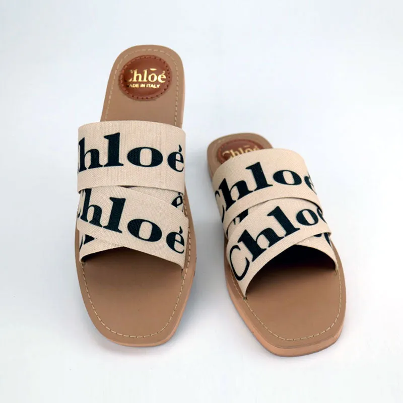 CHL Flat Sandals Criss Cross Woody Slipper Slides -#1006 #22