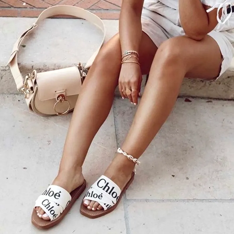 CHL Flat Sandals Criss Cross Woody Slipper Slides -#1006 #22