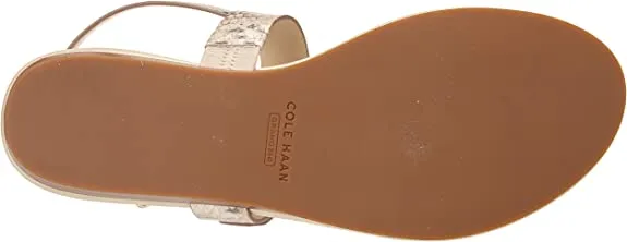 Cole Haan Women's Francine Demi Wedge Sandal, Python Printed Leather/Cement, 8