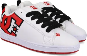 DC Men's Court Graffik Skate Shoe, White/RED, 10.5