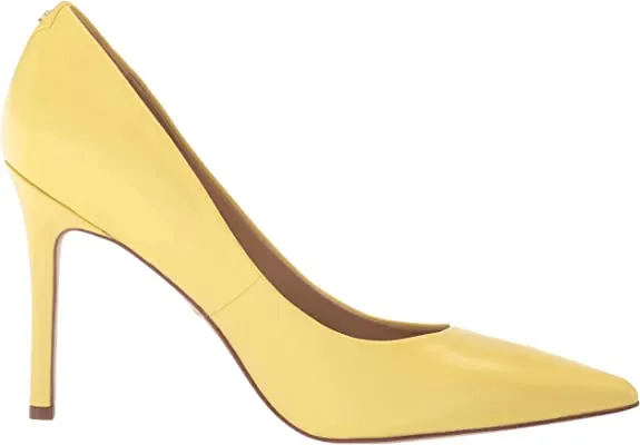 Edelman Hazel Same-day shipping Stiletto On Sam Toe Pumps Pointed Yellow Butter Heel Autumn sale Slip Wide
