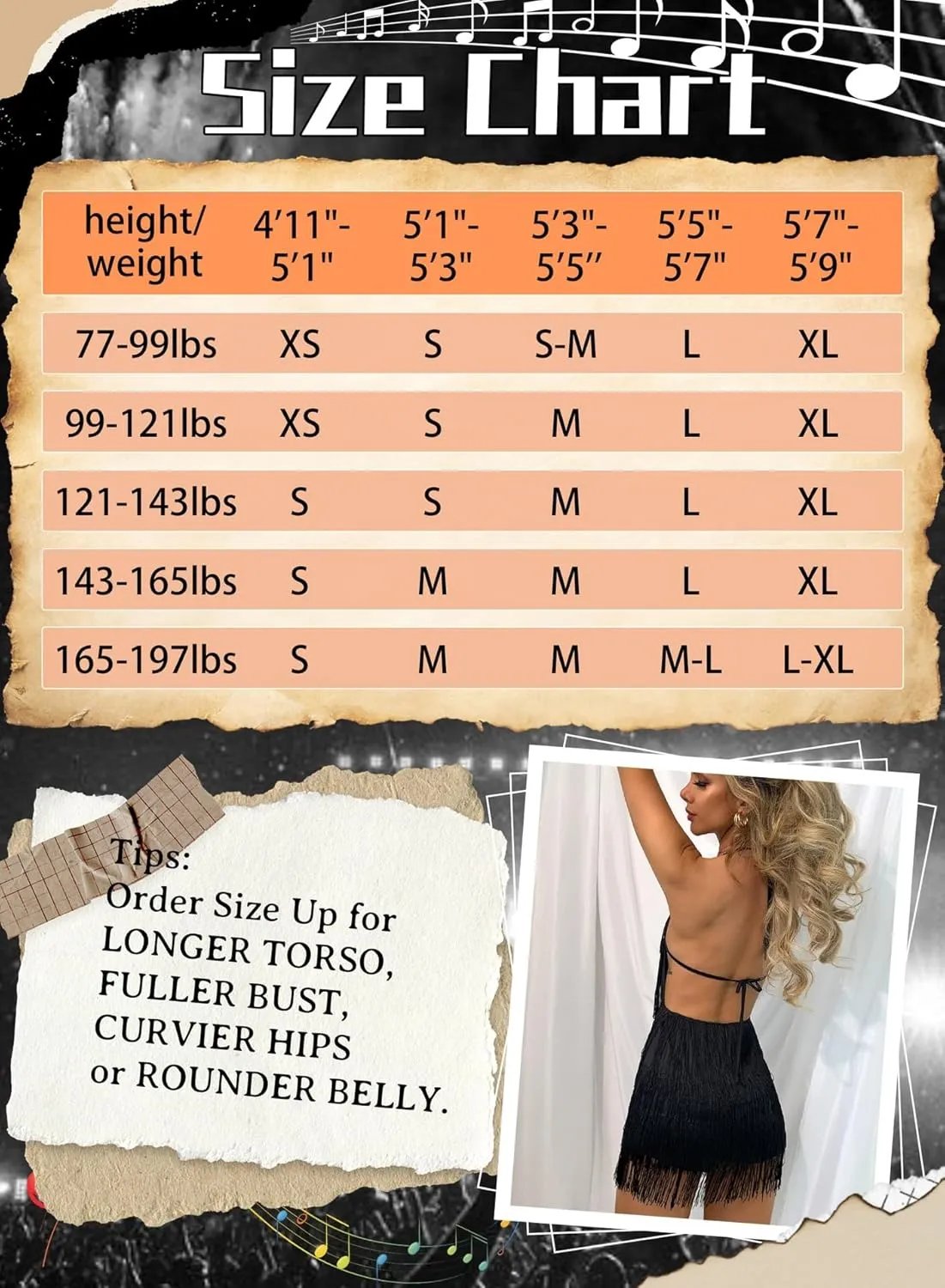 Ella Lust Sexy Backless Fringe Dress Jumpsuit - Western Country Concert Cowgirl Outfit for Women Nashville Tassel Romper