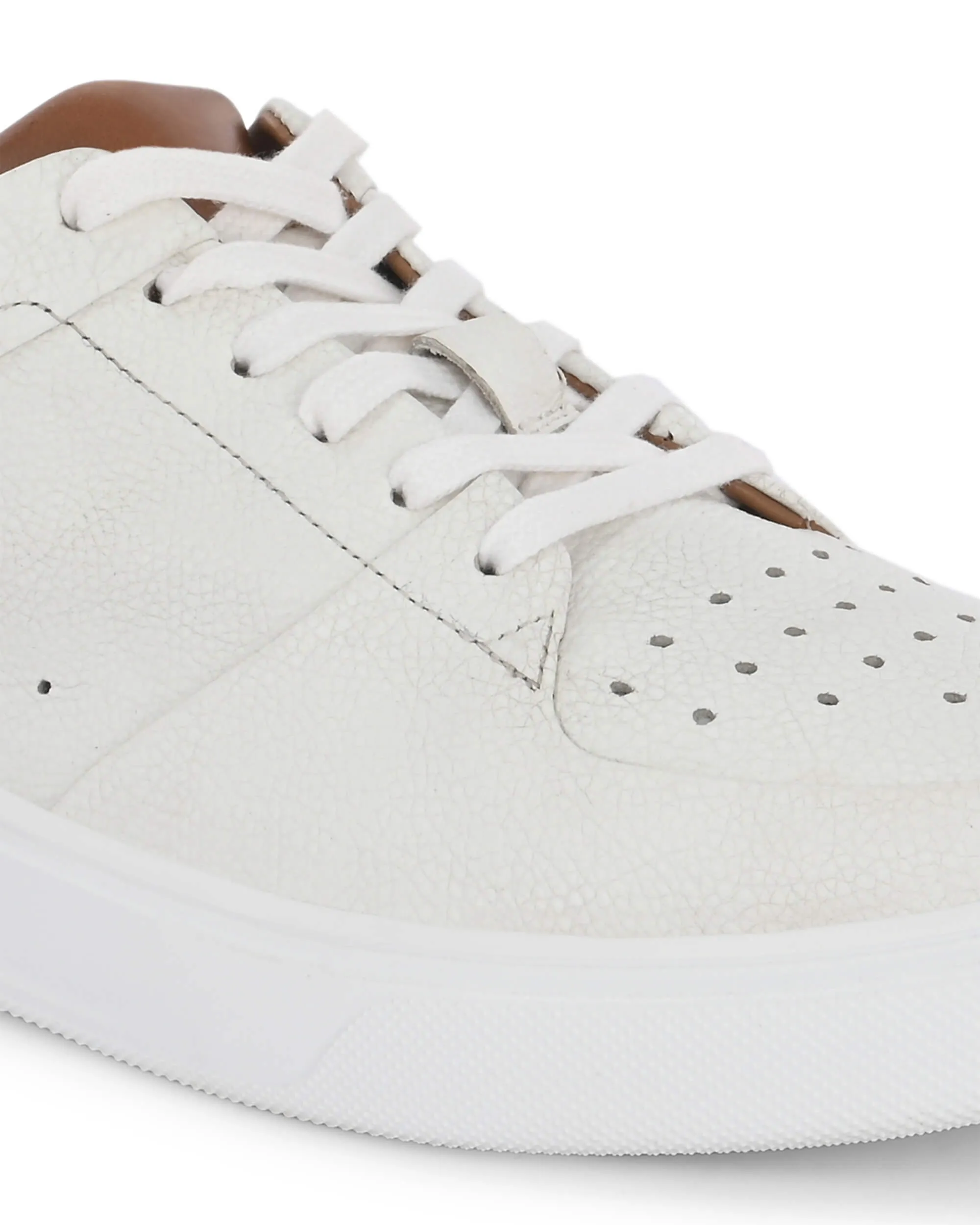 Falcon Flex White Leather Sneakers