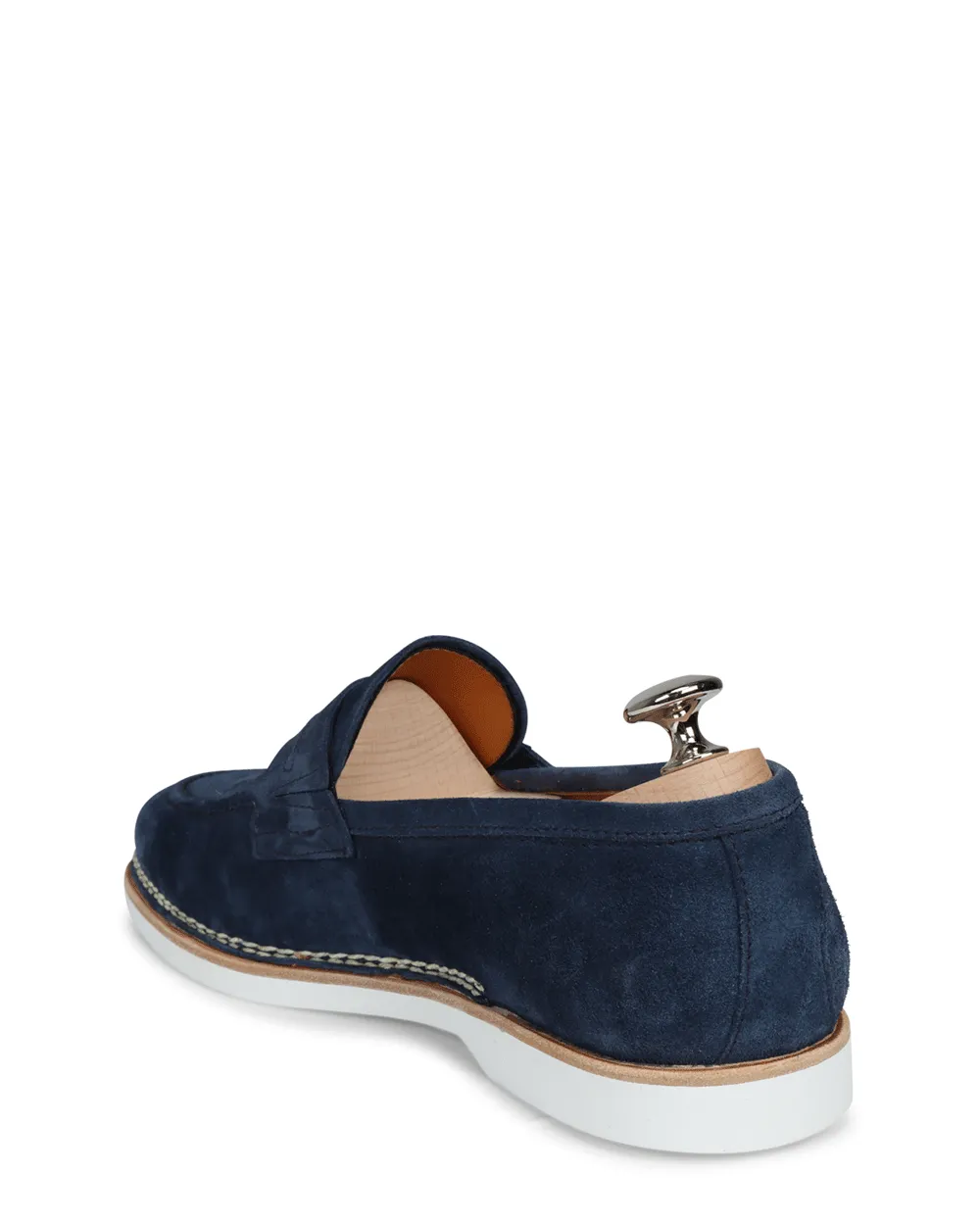 Fascinoso Suede Penny Loafer in Oltremare