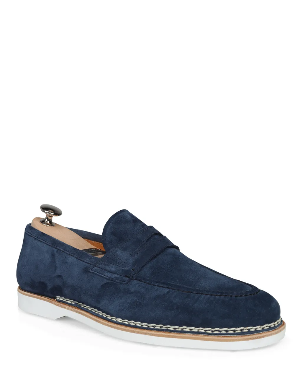 Fascinoso Suede Penny Loafer in Oltremare