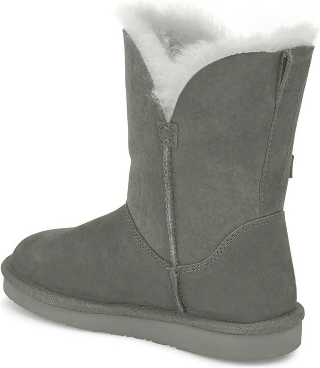 FSJ Women's Mid Calf Fully Fur Lined Winter Snow Boot with Chic Buckles Flat Shoe 4-15 US