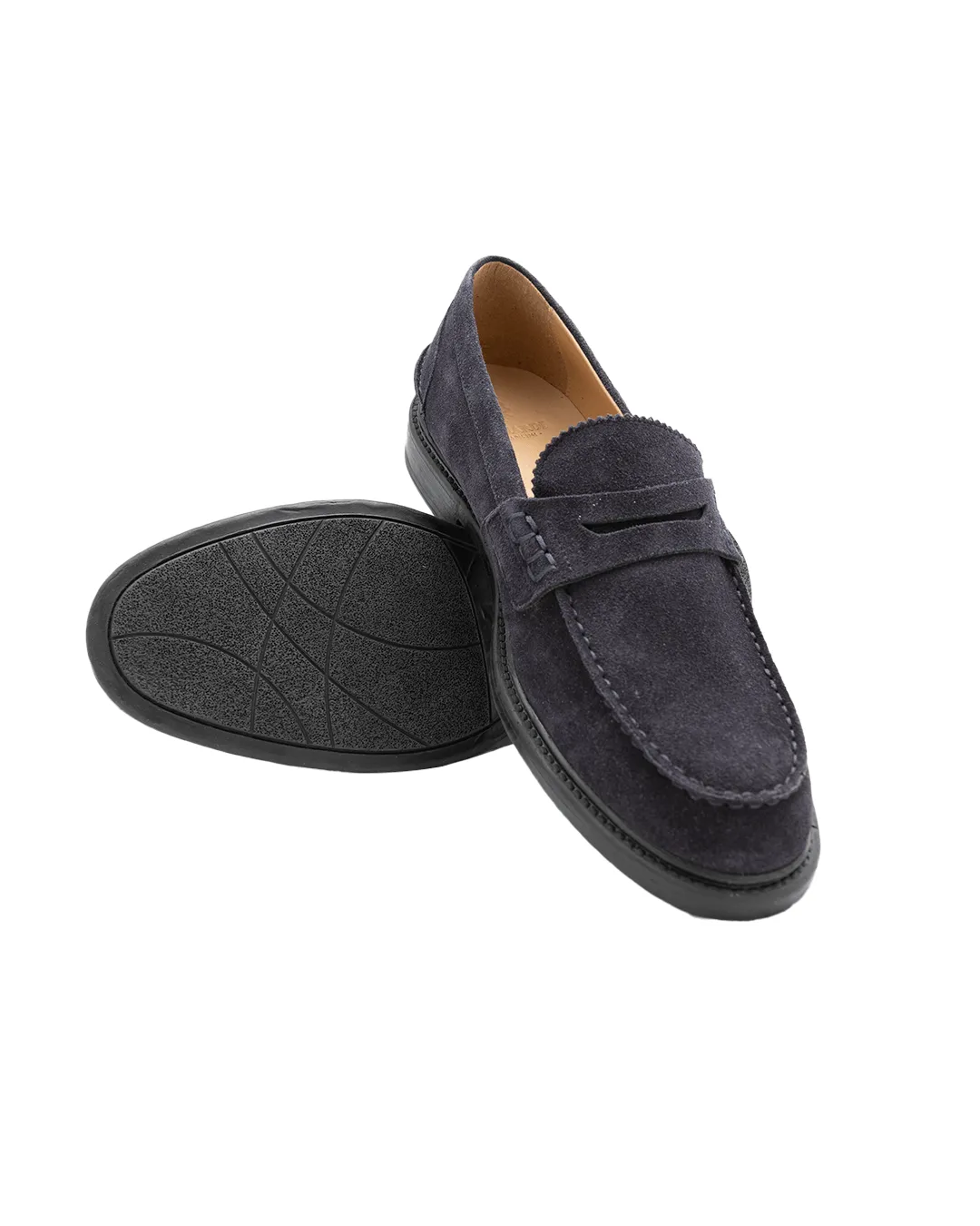 Gagliardi Navy Suede Loafers