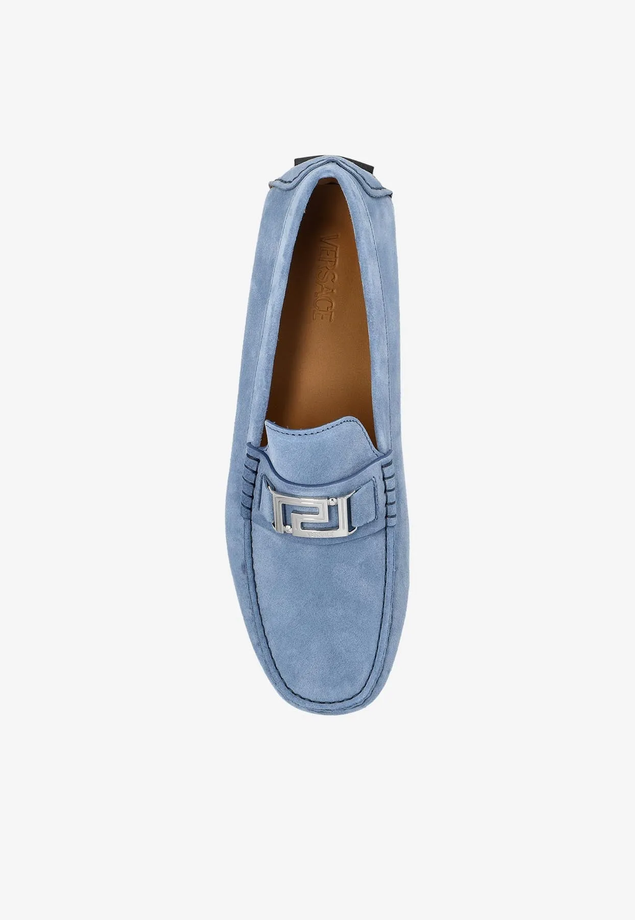 Grega Plaque Suede Loafers
