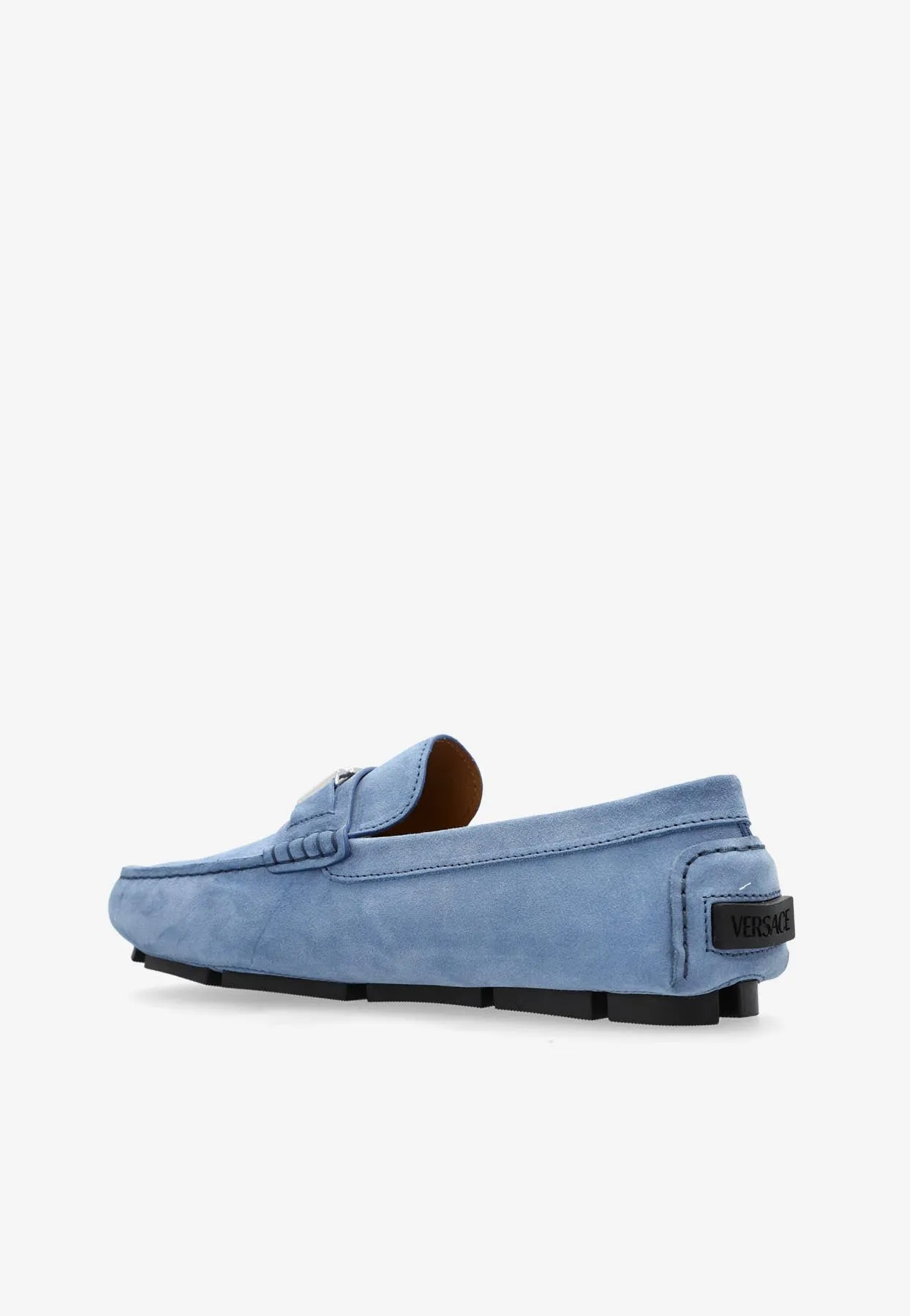 Grega Plaque Suede Loafers
