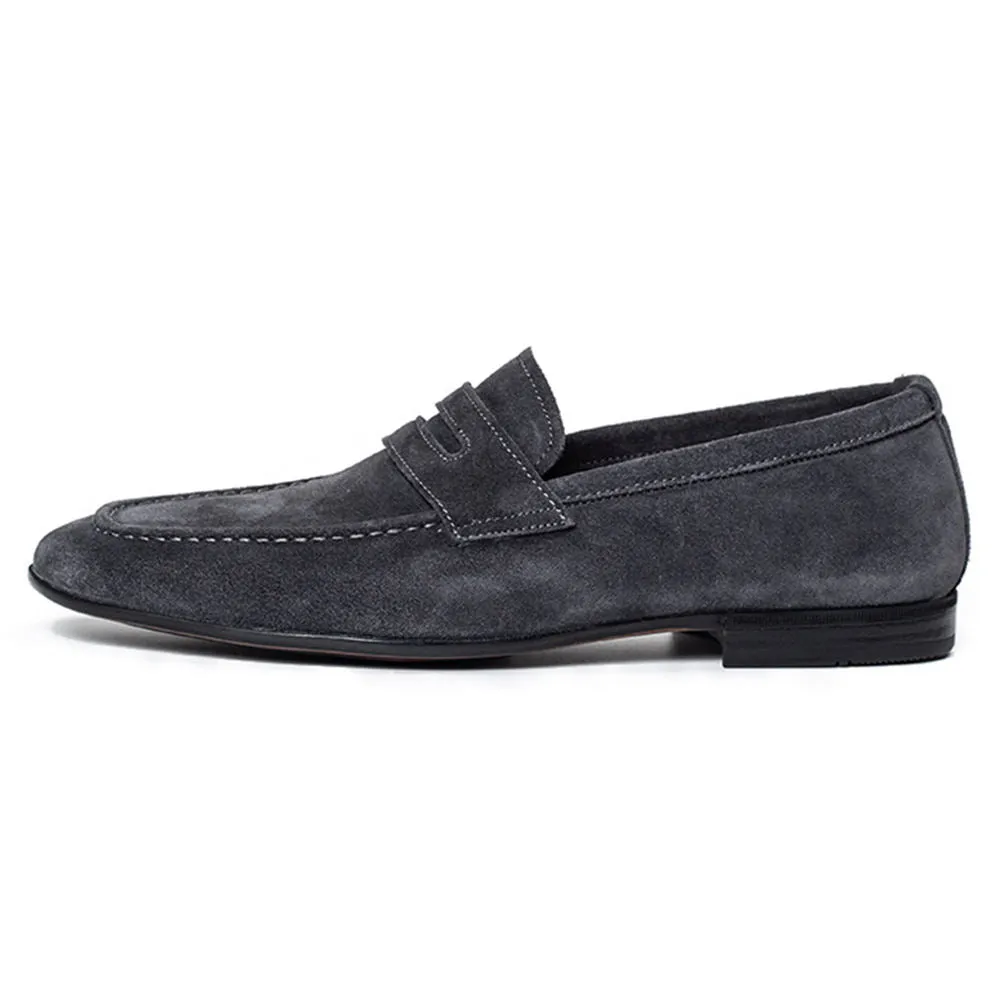 Handmade Full Grain Leather Suede Moccasin Loafers
