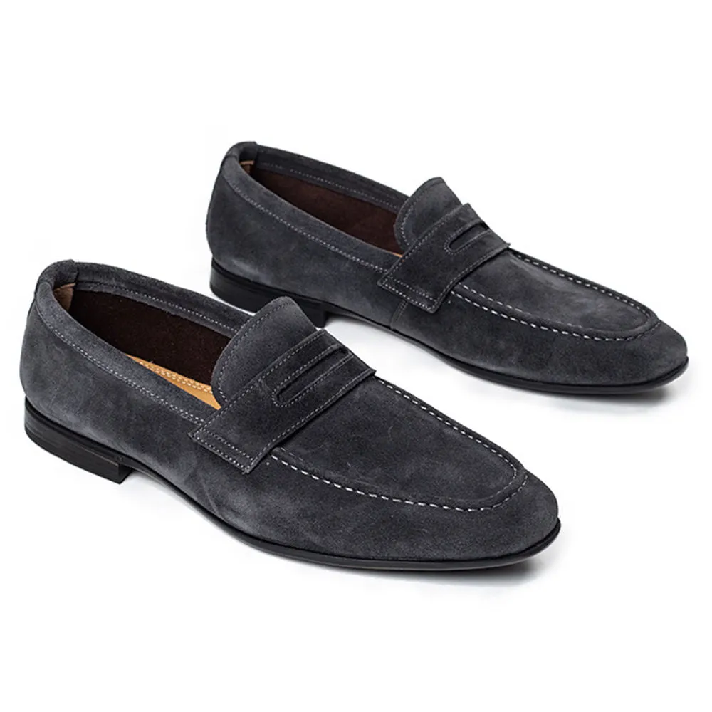 Handmade Full Grain Leather Suede Moccasin Loafers