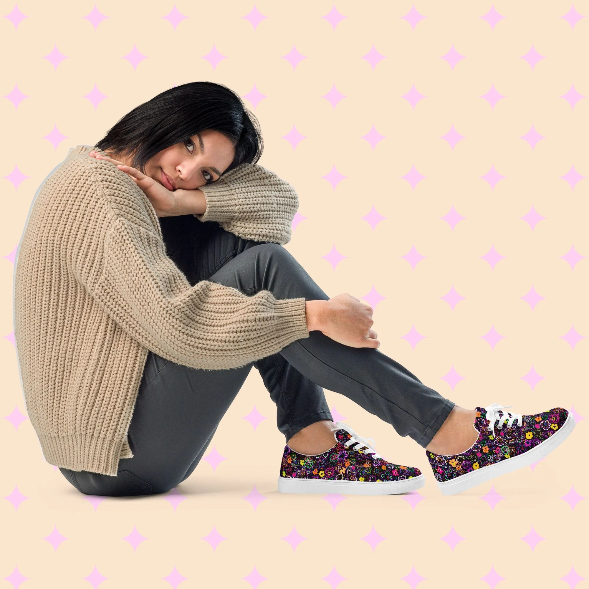 In the Midnight Garden Canvas Sneakers