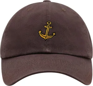 JPAK Anchor Premium Dad Hat Embroidered Cotton Baseball Cap Boat Pirate