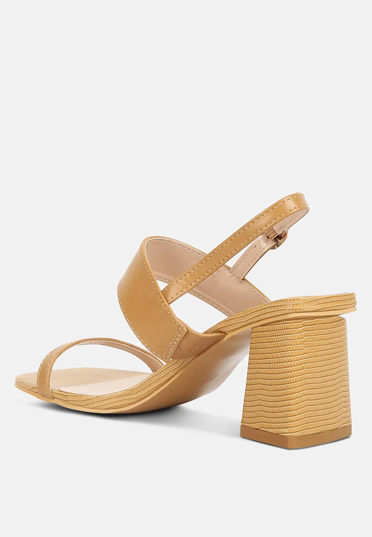 Kirk Elasticated Gussets Block Heel Sandals By Ruw