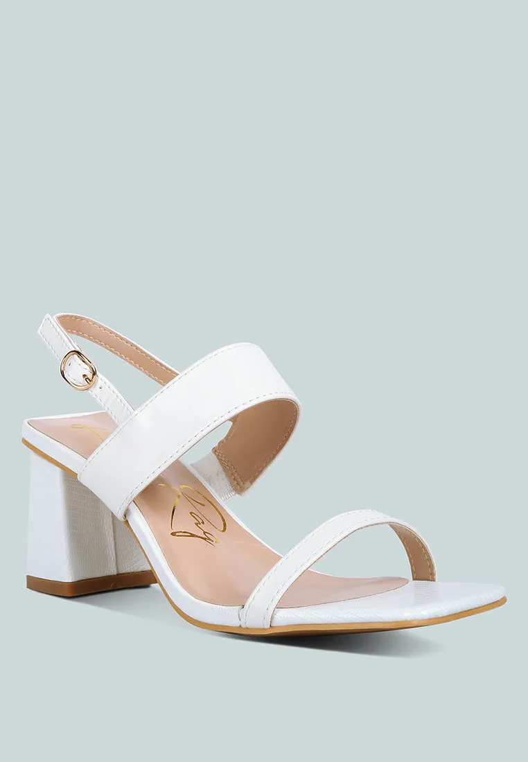 Kirk Elasticated Gussets Block Heel Sandals By Ruw