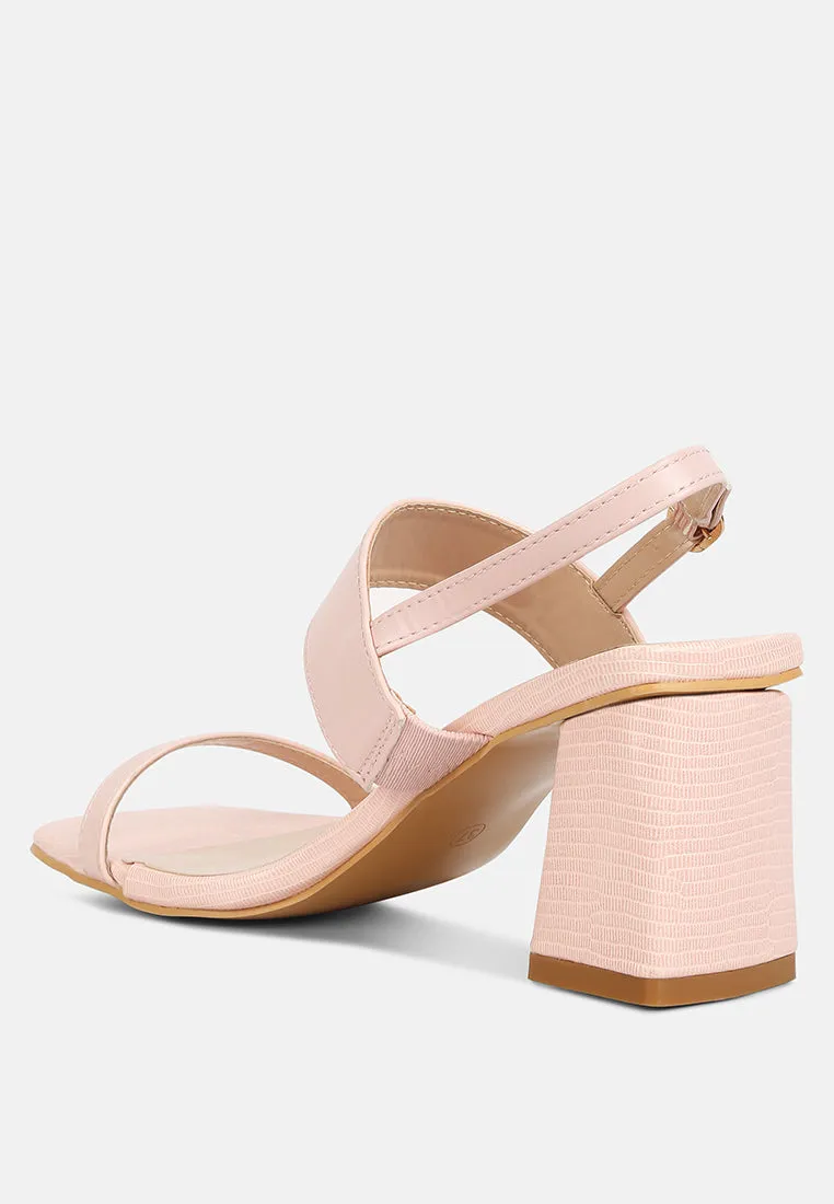 Kirk Elasticated Gussets Block Heel Sandals By Ruw
