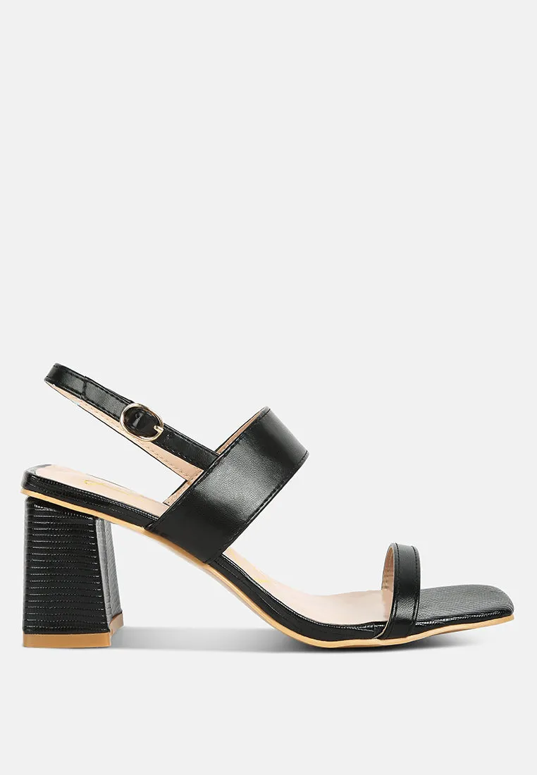 Kirk Elasticated Gussets Block Heel Sandals By Ruw