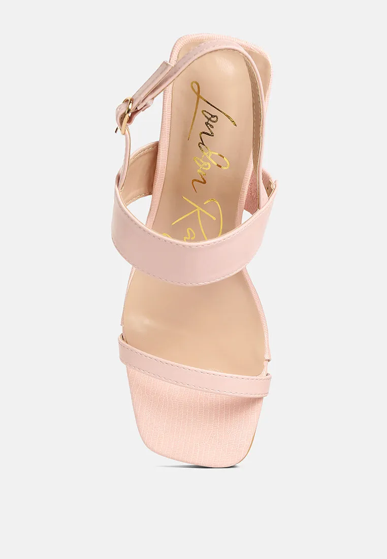 Kirk Elasticated Gussets Block Heel Sandals By Ruw