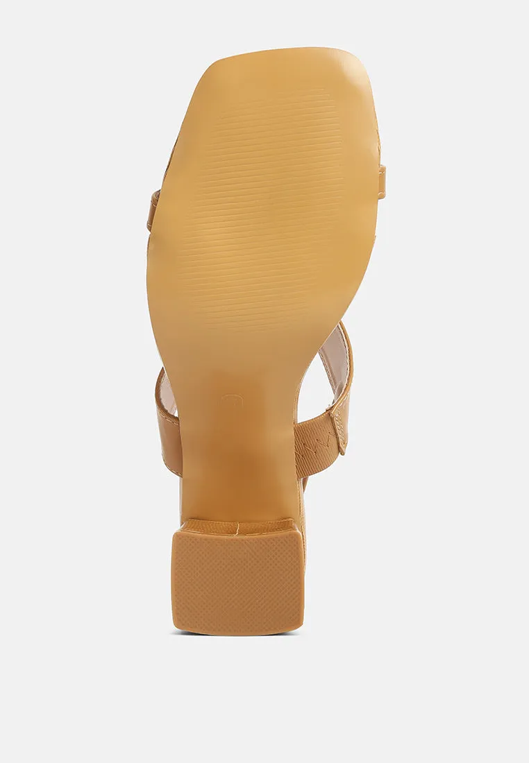Kirk Elasticated Gussets Block Heel Sandals By Ruw