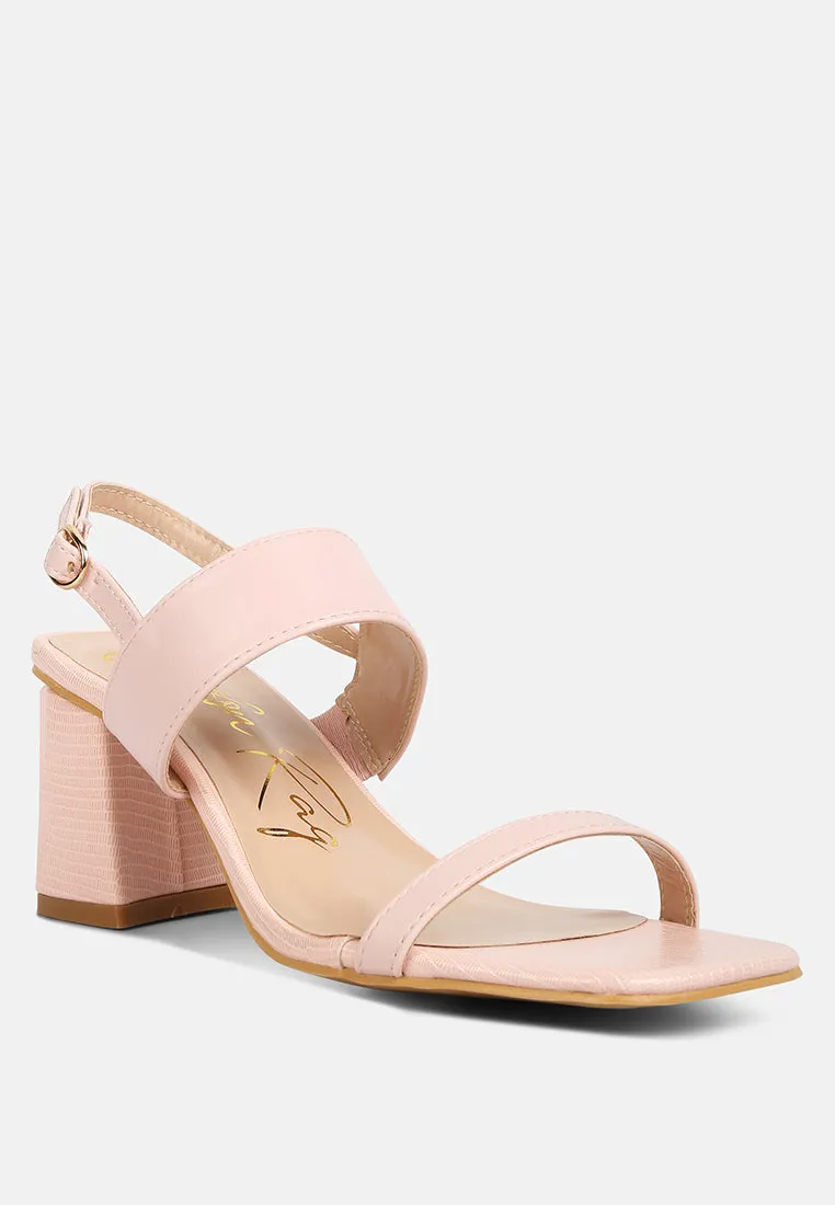 Kirk Elasticated Gussets Block Heel Sandals By Ruw