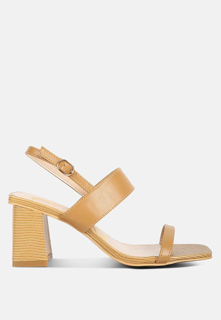 Kirk Elasticated Gussets Block Heel Sandals By Ruw